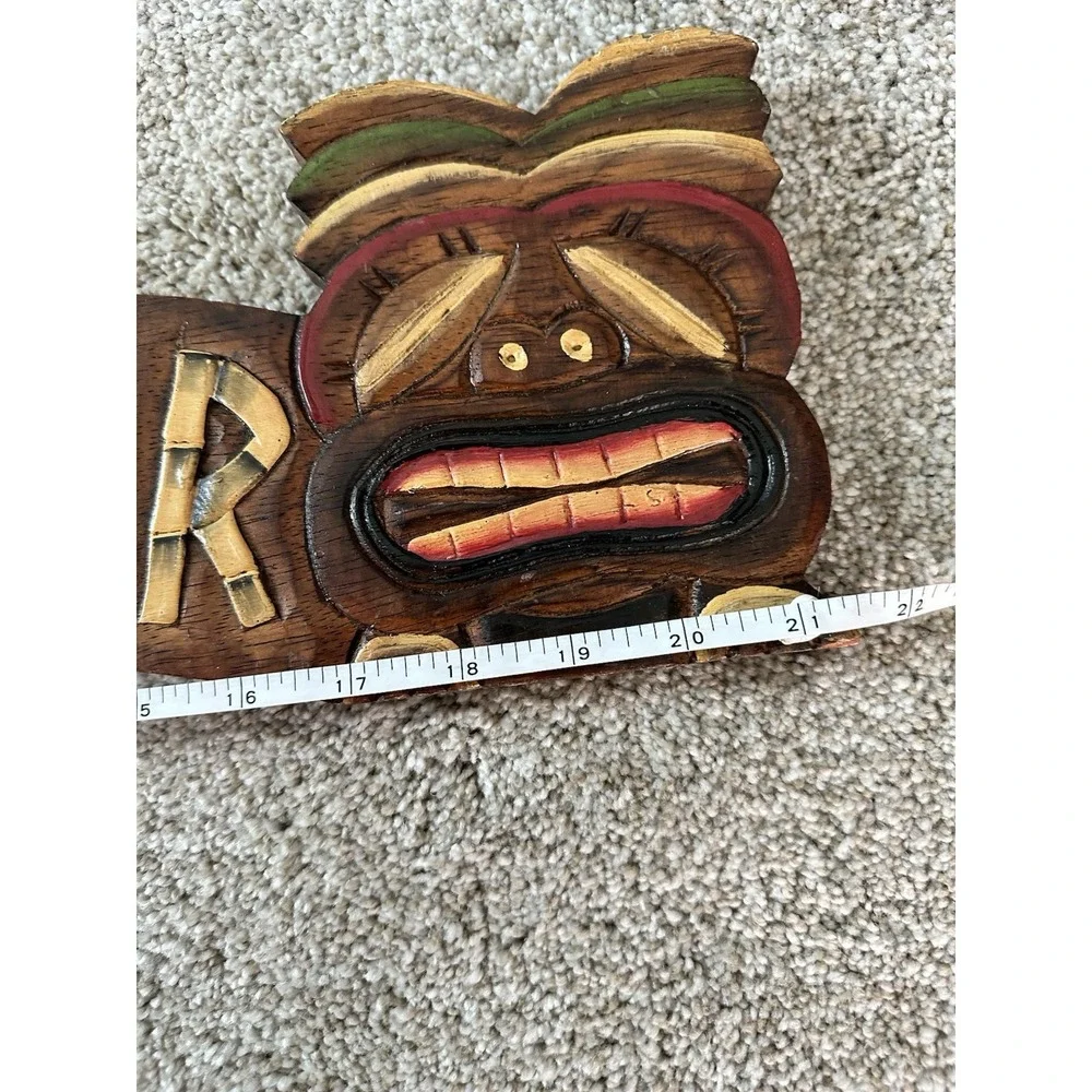 Sign TIKI BAR Hand Carved Hand Painted Perfect For Your Luaua Or‎ Party!